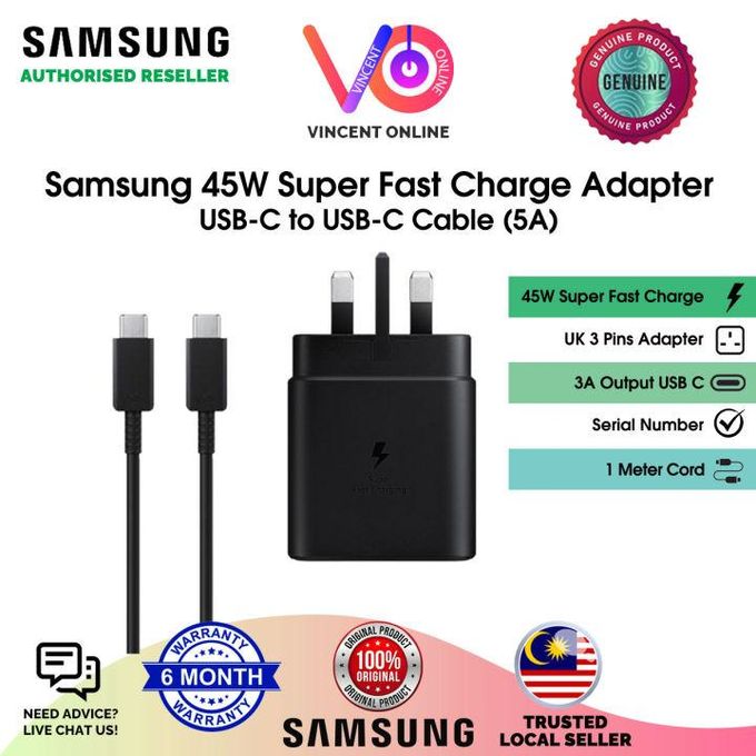 Samsung 45W Charger – Fast Charging, Genuine Performance