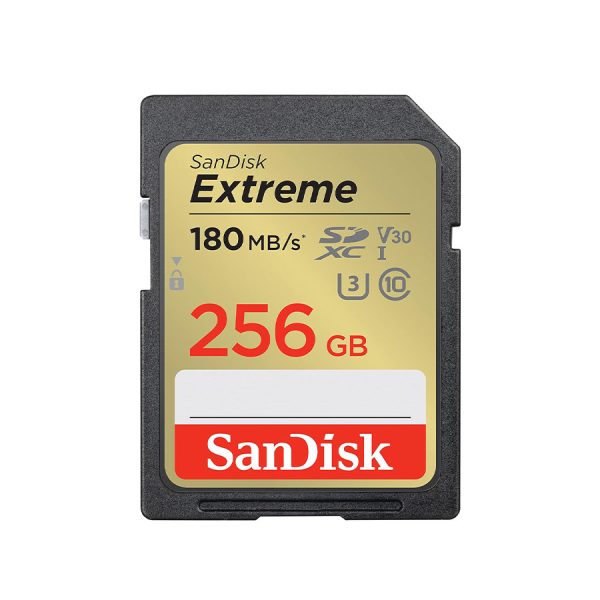 SanDisk Extreme 256GB SDXC UHS-I Card with 180MB/s Speed