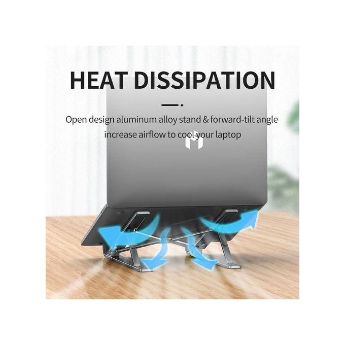 Adjustable Portable Laptop Stand – Foldable ABS Plastic Mount