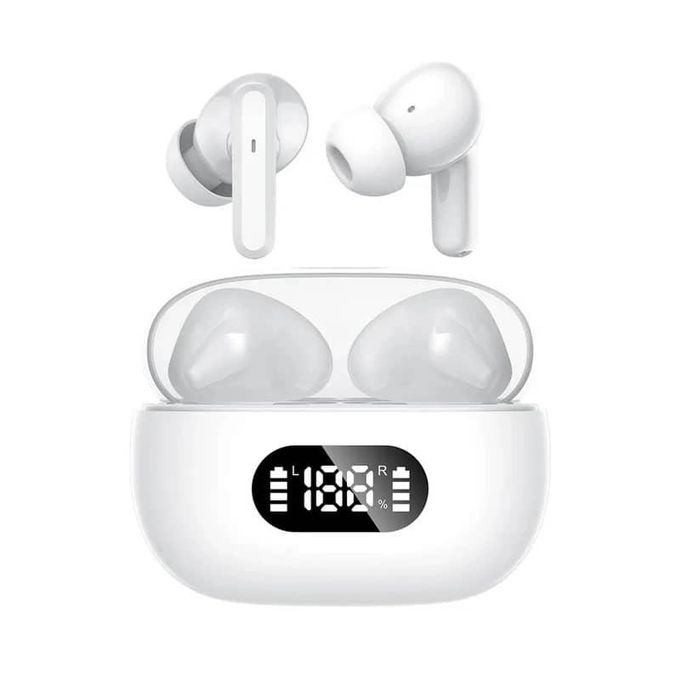 F05 True Wireless Stereo Bluetooth Earbuds with Complimentary 4-in-1 Multifunction Data Cable – White