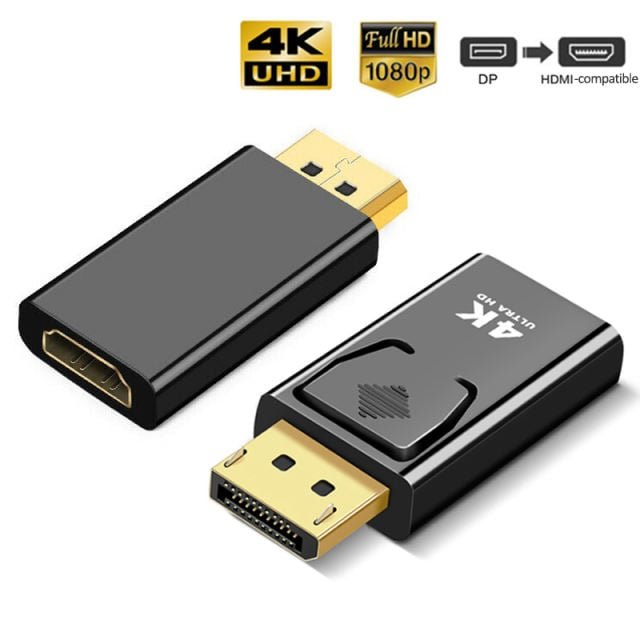 4K DisplayPort to HDMI-compatible Adapter Converter Display Port Male DP to Female HD TV Cable Adapter Video Audio For PC TV In Kumasi