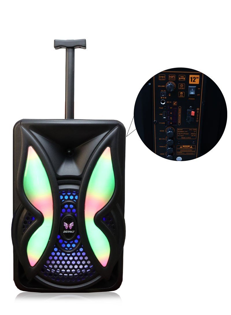 Buy 12 WIRELESS RGB LIGHT PROFESSIONAL RECHARGEABLE SPEAKER WITH WIRELESS MICROPHONE in kumasi