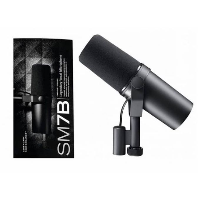 Shure SM7B Dynamic Microphone for Broadcasting, Podcasting, and Live Stage Recording – Black
