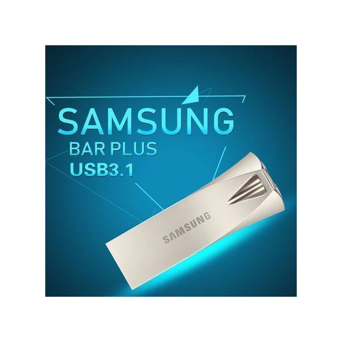 Samsung 64GB USB 3.1 Flash Drive – Silver + Complimentary Earpiece & OTG Adapter