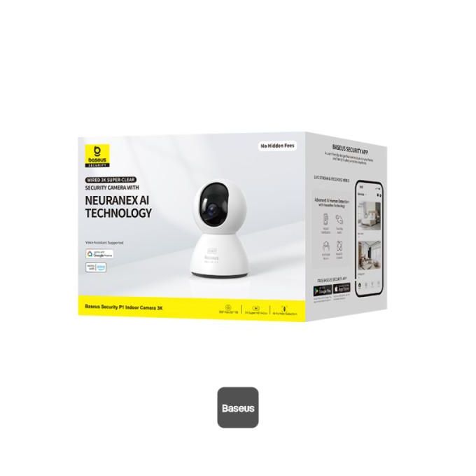 Baseus P1 Pro 3K Indoor Security Camera - White