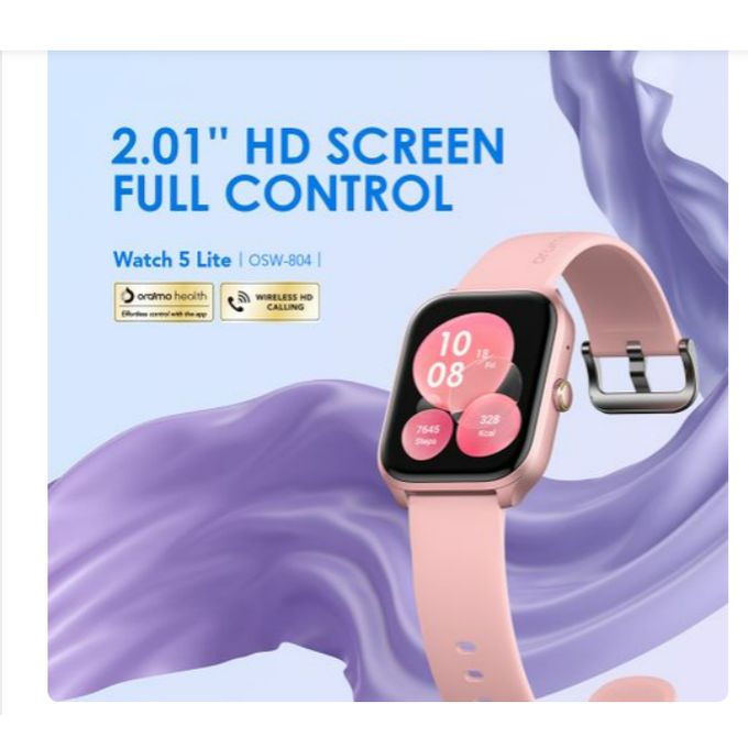 Oraimo 5 Lite 2.01″ HD IP68 Smartwatch in Rose Gold – GH Edition