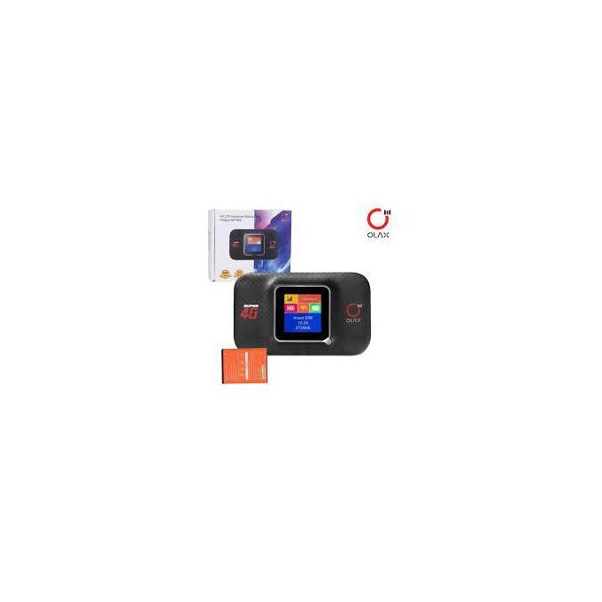 OLAX Universal 4G LTE MiFi with Display Screen – Black – 300 Mbps