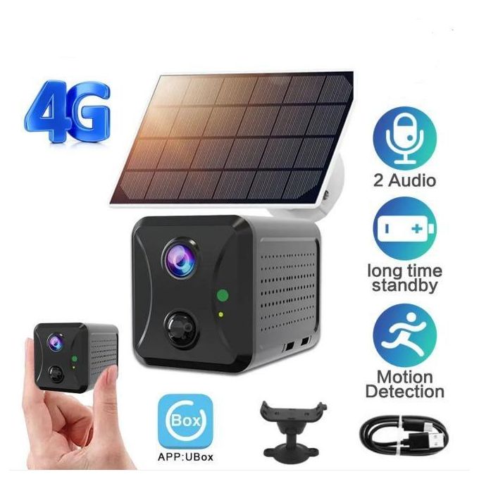 Solar-Powered Mini Secret Camera with 4G SIM