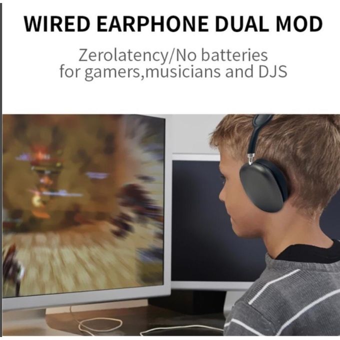 Oraimo P9 Max Waterproof Bluetooth Wireless Headphones in Black – Perfect for Gaming and Stereo Music — product view 4