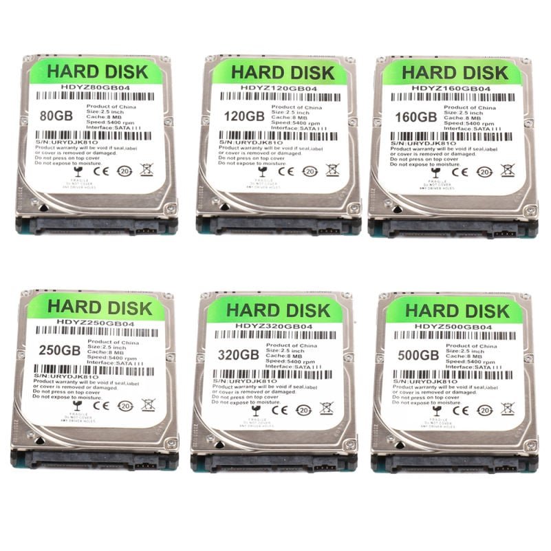 Buy 2.5 Inch SATA III 5400 RPM Internal Hard Disk Drive With 80GB 120GB 160GB 250GB 320GB 500GB Internal HDD For Laptop PC Computer in Kumasi — product view 2