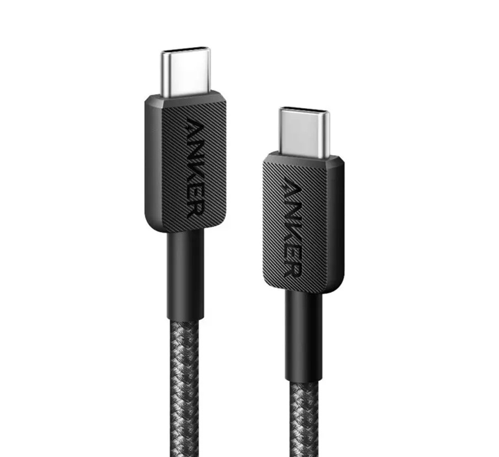 Anker 322 3ft (0.9m) Braided USB-C to USB-C Cable - 60W - Black