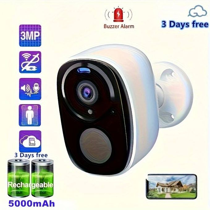 2K WiFi Security Camera with AI Motion Detection, Floodlight, and Color Night Vision