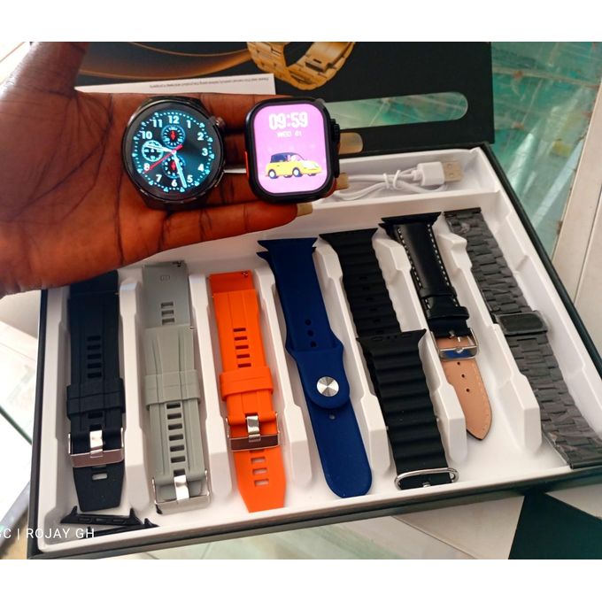 D13 GS Smart Watch – Black, Featuring 2 Dials and 7 Additional Straps (Includes 2 Smart Watches) — product view 4