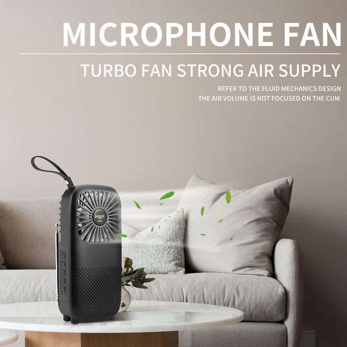 Portable Bluetooth Wireless Speaker with Fan and Radio – Impressive Sound Quality and Extended Battery Life