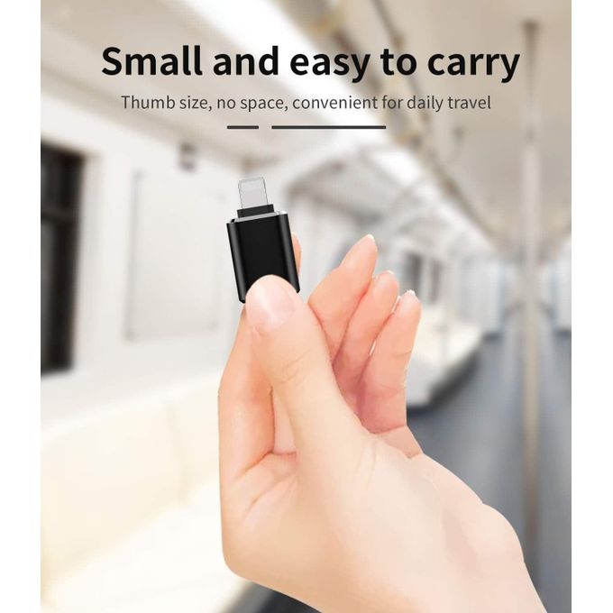 Black USB 3.0 OTG Adapter for iPhone