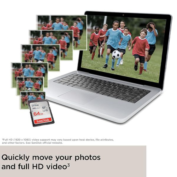 SanDisk Ultra 64 GB SDHC Card with 140MB/s Speed — product view 3