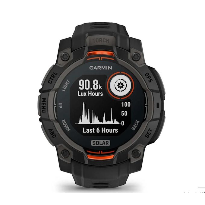 Garmin Instinct® 3 – 45 mm, Solar Black with a Black Strap