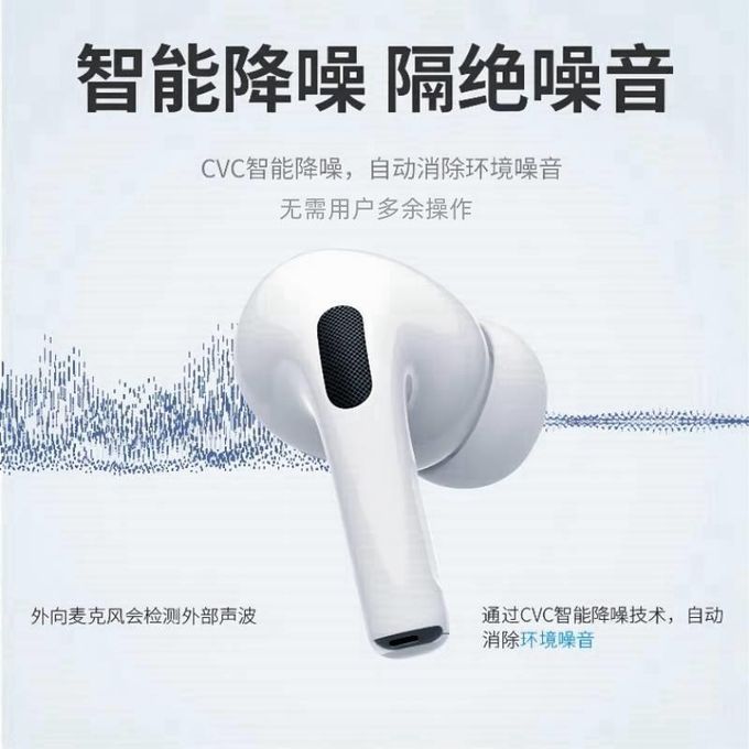 White TWS 5.0 Wireless Bluetooth Earbuds