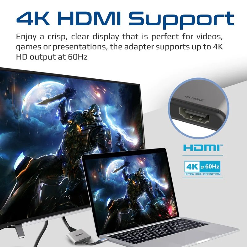 Buy Promate 4K High Definition USB-C to Dual HDMI Adapter in Kumasi