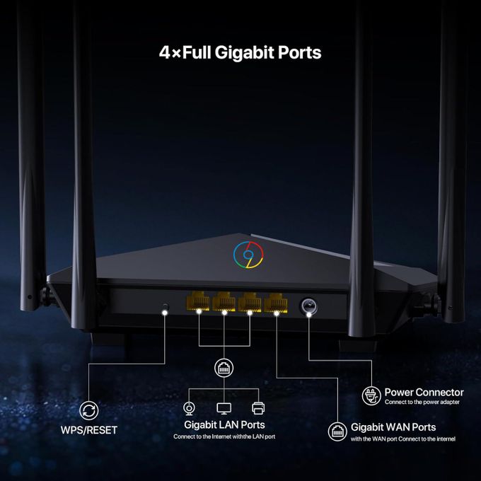 Tenda AC10 AC1200 Dual-Band Gigabit WiFi Router