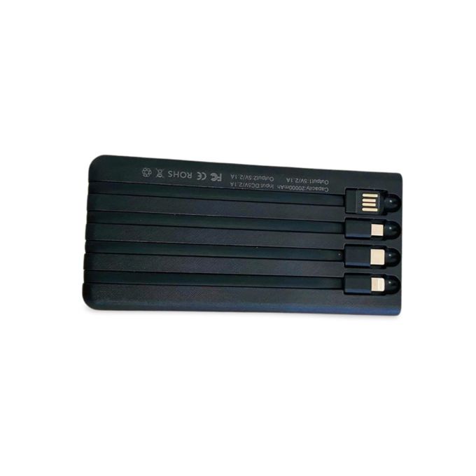 4-in-1 Black 20,000 mAh Solar Power Bank