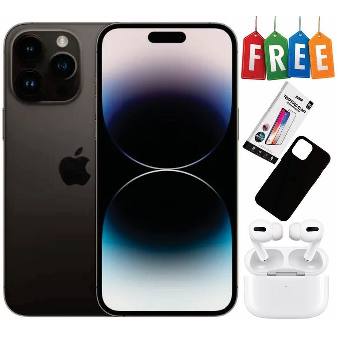 Apple iPhone 14 Pro – 6.7" Super Retina XDR Display – 512GB Storage – 6GB RAM – Triple 48MP Camera – Space Black + Complimentary Accessories