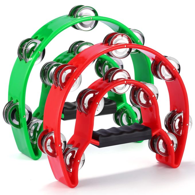 Multicolor Tambourine Set – 2 Pack