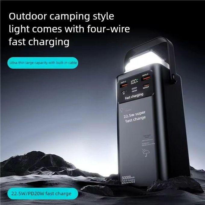 PB10 – 22.5W 50,000 mAh Ultra-Fast Charging Power Bank – Black and White