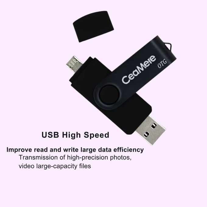 CeaMere 128GB OTG Micro USB Flash Drive for Smartphones, Laptops, and Tablets — product view 4