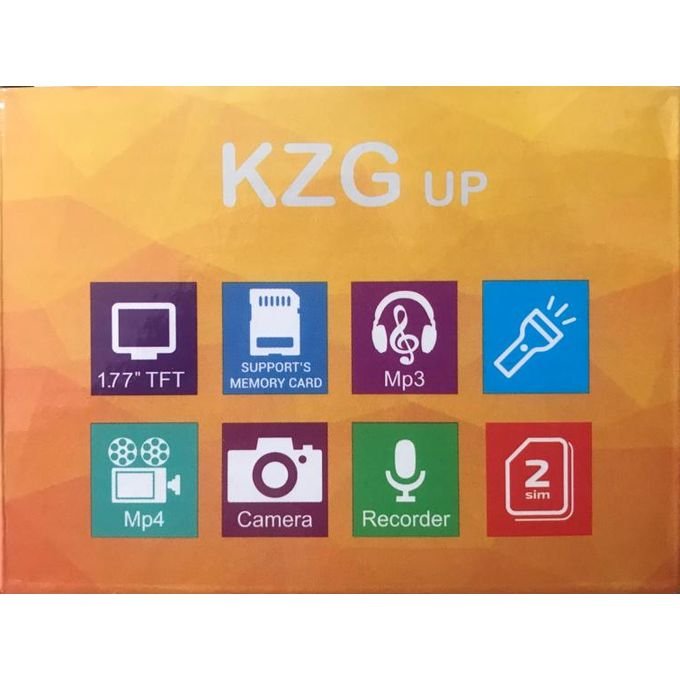 Kzg K20 – 1.7” Dual Sim Phone With FM Radio & Torch – 500mAh – Black