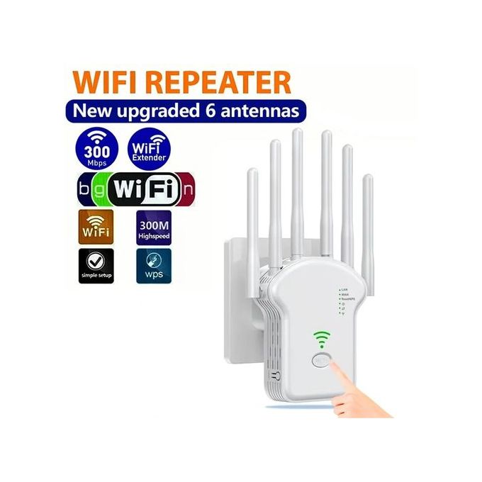 WiFi Signal Booster, 2.4GHz Internet Repeater, 300Mbps