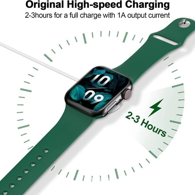 Magnetic Wireless Charger for Apple Watch Series 1-9 – 1m USB Aluminum Alloy (Boxed) in kumasi