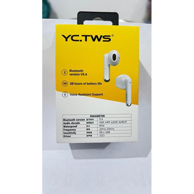 YC.TWS Wireless Bluetooth Earbuds with Hands-Free Calling – Black