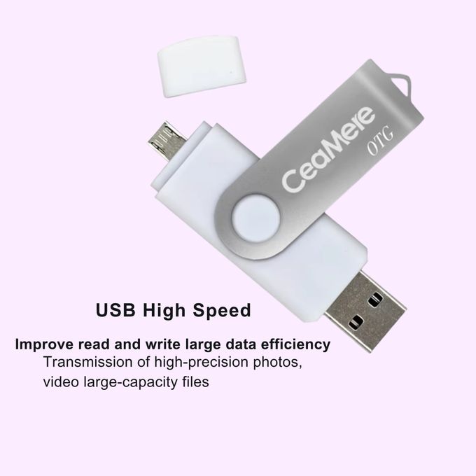 CeaMere 128GB OTG Micro USB Flash Drive for Smartphones, Laptops, and Tablets — product view 3