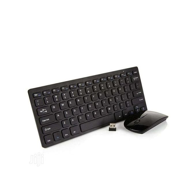Black Soft Touch Wireless Keyboard and Mouse Set – Includes Free Bluetooth Headphones in kumasi