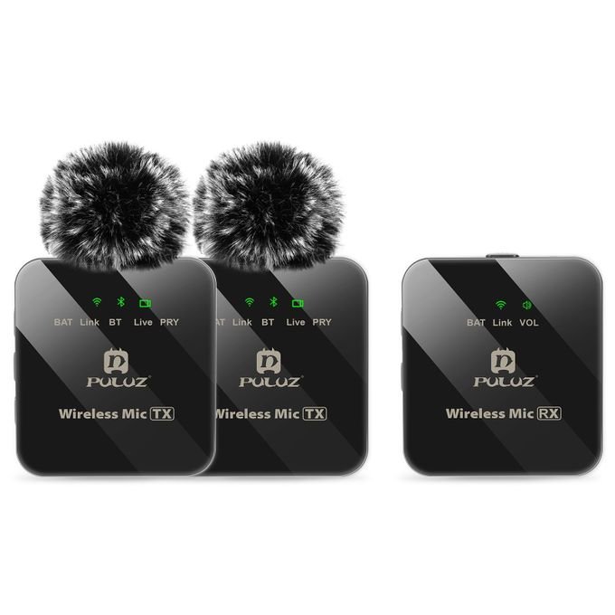 Black Wireless Lavalier Microphone Set: 2 Transmitters and 1 Receiver in kumasi