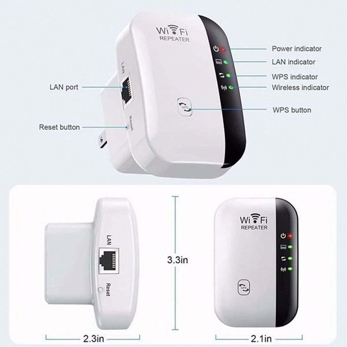 300M Wi-Fi Booster – Wireless Range Extender – 2.4G Signal Repeater – Signal Amplifier in kumasi