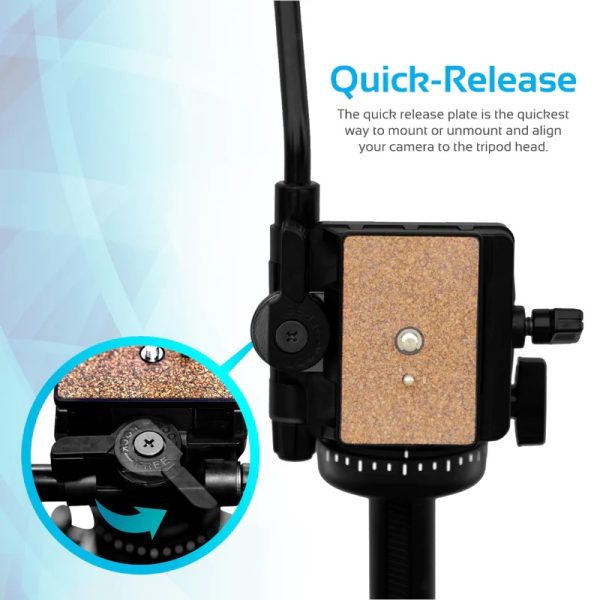 Promate Professional Aluminum Tripod with 3-Way Precision Head