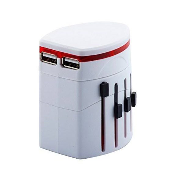 Universal Travel Adapter with Dual USB Ports