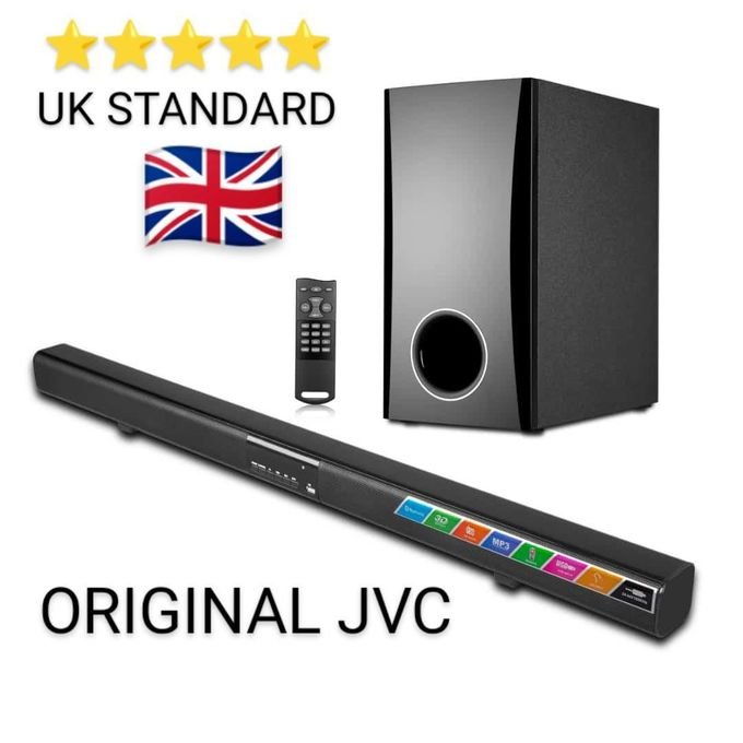 JVC GERMAN – New Edition Original High-Powered Ultra-Modern Wireless Soundbar with Subwoofer – Black (GERMAN STANDARD) in kumasi