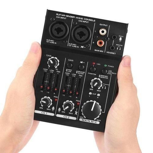Buy Mini 3-Channel Sound Card Mixing Console Digital Audio Mixer Built-in 48V Phantom Power 5V USB Power in Kumasi