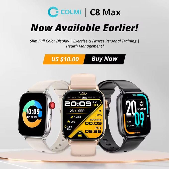 Colmi C8 Max Smartwatch with Voice Calling – 1.93″ Large HD Color Display, Health and Fitness Tracking for Men and Women