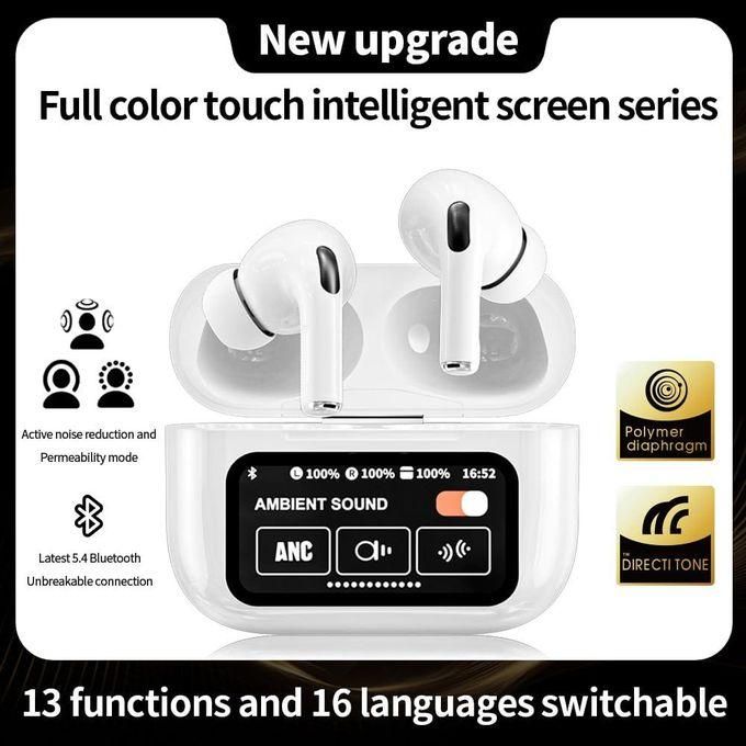 White Touchscreen TWS Earbuds