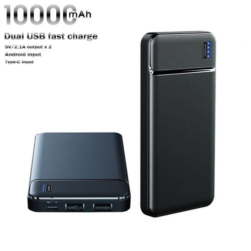 Buy Slim LCD Fast Charge Power Bank – 10000mAh – Black