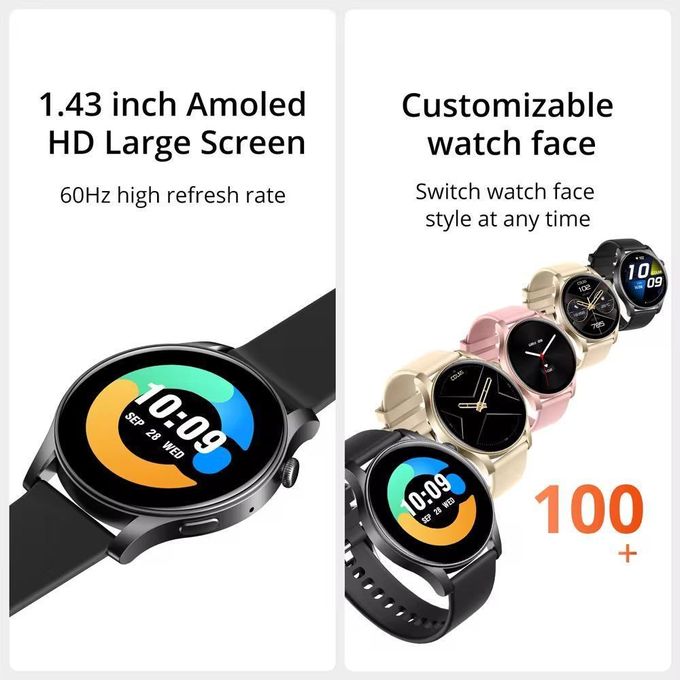 Colmi V73 Smartwatch with 1.43-Inch AMOLED Display – Pink