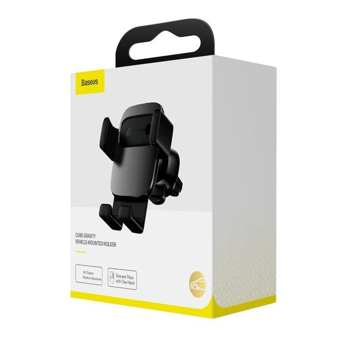 Baseus Black Cube Gravity Car Mount Holder in kumasi — product view 3