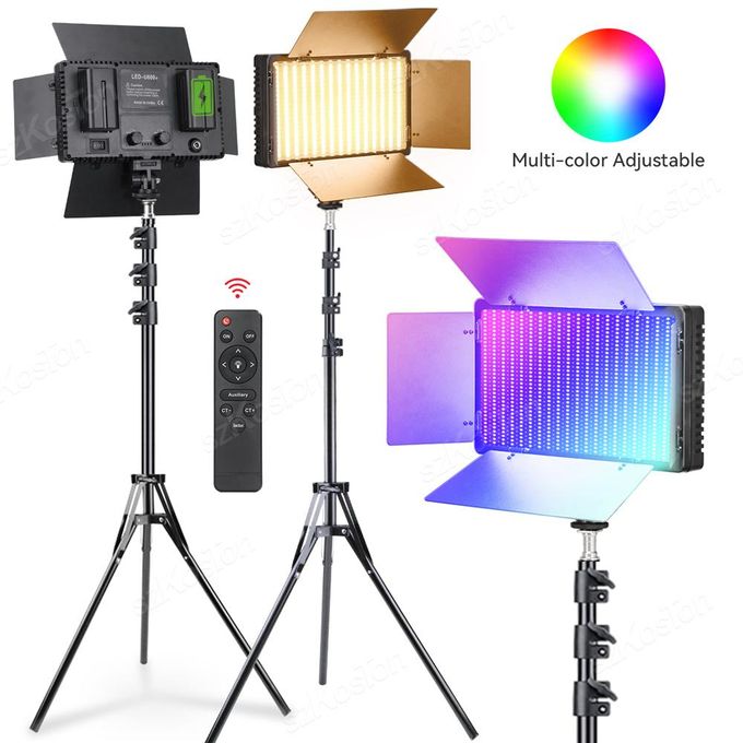 LED 800 RGB Studio/Photography Light with Tripod Stand – Black