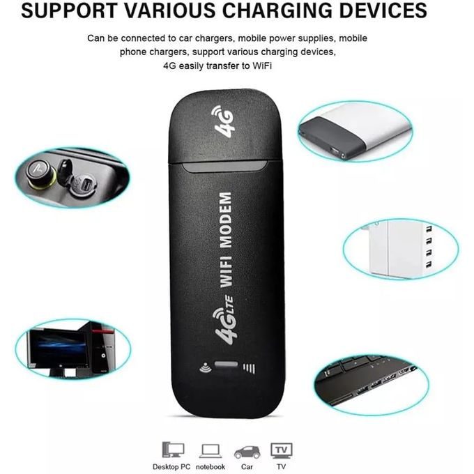 Black 4G LTE WiFi Adapter
