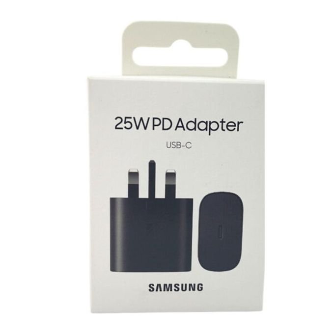 Samsung 25W Super Fast Charger (3 Pins) with Type-C to Type-C Cable – Black in kumasi