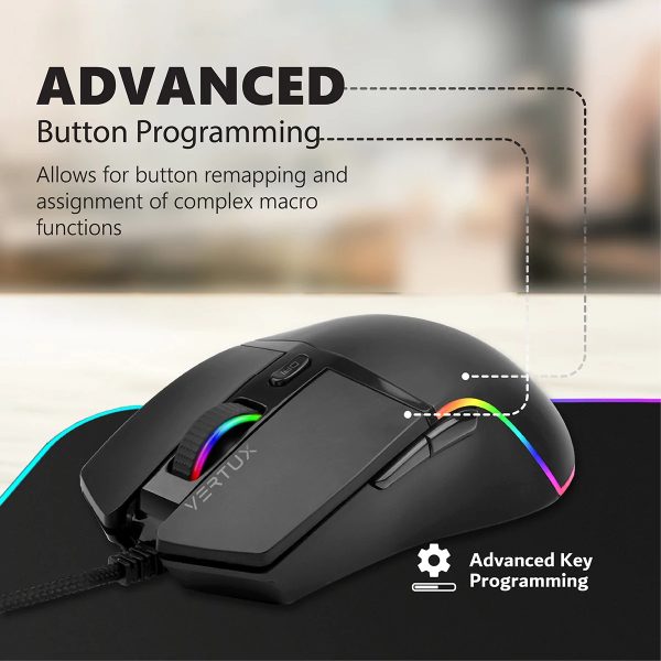 Vertux Wired Gaming Mouse for Maximum Performance